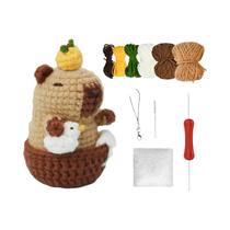 Kit De Crochê De Capivara Fofo Para Iniciantes, Presente De Natal, Kit De Artesanato DIY