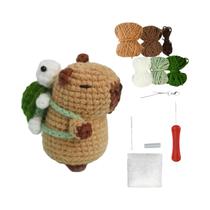 Kit De Crochê De Capivara Fofo Para Iniciantes, Presente De Natal, Kit De Artesanato DIY
