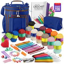 Kit de crochê Hearth & Harbor para iniciantes com bolsa de lã