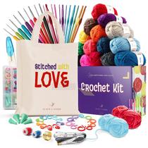 Kit de crochê Hearth & Harbor para iniciantes com fio de 1500 m