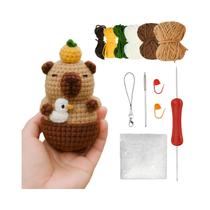 Kit De Crochê Para Iniciantes Com Animais Fofos, Capivara E Tartaruga, Conjunto Completo De