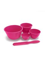 Kit de Cubetas e Espátula Para Cremes ou Tintura Pink - Santa Clara Kit de Cubetas e Espátula Para Cremes ou Tintura Pink - Santa Clara