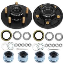 Kit de cubo de reboque Saree, fuso cônico de 5 parafusos, 4,5" e 3500 libras