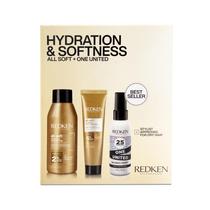 Kit de Cuidado Capilar Redken All Soft Hidratante, Tamanho Viagem Kit de Cuidado Capilar Redken All Soft Hidratante, Tamanho Viagem