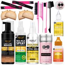 Kit de cuidado de perucas Goiple Lace Tint Mousse Spray de leite para perucas 100ml