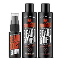 Kit de Cuidado para Barba Wild Willies com Shampoo e Condicionador de Biotina