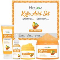 Kit de Cuidados com a Pele Herblov Ácido Kójico e Cúrcuma para Manchas Escuras Kit de Cuidados com a Pele Herblov Ácido Kójico e Cúrcuma para Manchas Escuras