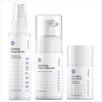 Kit de Cuidados com a Pele iRestore 3 Etapas: Limpador Hidratante e Sérum