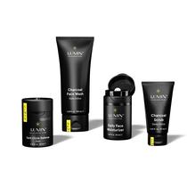 Kit de cuidados com a pele, pacote Lumin Class Act para homens com sabonete e esfoliante facial