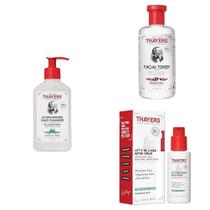 Kit de Cuidados com a Pele Thayers: Cleanser pH + Tônico de Pétalas de Rosa + Creme