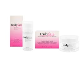 Kit de cuidados com a pele Truly Fair, iluminador facial com ácido glicólico Kit de cuidados com a pele Truly Fair, iluminador facial com ácido glicólico