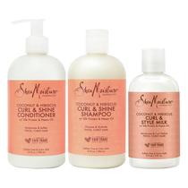 Kit de cuidados com o cabelo SheaMoisture hidrata e define o cabelo encaracolado