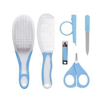 Kit de cuidados de higiene para bebê menina e menino com 6 peças - escova e pente para cabelo , cortador de unha , tesourinha , suporte e lixa.