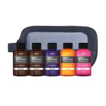Kit de Cuidados para Cabelo KUNDAL Mel e Macadâmia com 5 Peças para Viagem Kit de Cuidados para Cabelo KUNDAL Mel e Macadâmia com 5 Peças para Viagem