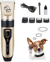 Kit de cuidados para cães Glosel, baixo ruído, silencioso elétrico, recarregável, sem fio, pelos de animais de estimação