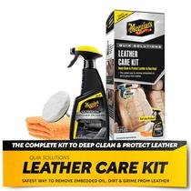Kit de Cuidados para Couro Meguiar's com Limpador, Condicionador e Acessórios para Furadeira