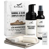 Kit de Cuidados para Sandálias e Tamancos Eagle 6 Peças Limpador para Camurça