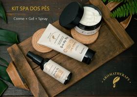 Kit de Cuidados Spa dos Pés Vegano Aromatherapy Via Aroma Creme + Gel + Spray
