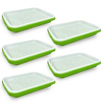 Kit de cultivo de brotos Gardzen, pacote com 5 bandejas sem solo Kit de cultivo de brotos Gardzen, pacote com 5 bandejas sem solo