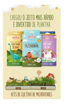 Kit de Cultivo de Microverdes - Dino - Feijão e Couve