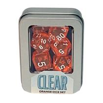 Kit de Dados: Clear Orange - Buro Kit de Dados: Clear Orange - Buro