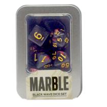 Kit De Dados: Marble Black Wave - Buró