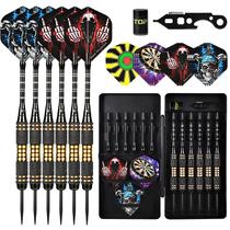 Kit de Dardos Wolftop com Ponta de Aço 22g 6 Unidades com Estojo Kit de Dardos Wolftop com Ponta de Aço 22g 6 Unidades com Estojo