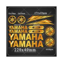 Kit de decalque de bicicleta para capacete de tanque de motocicleta com logotipo dourado Yamaha