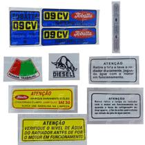 Kit de Decalque do Microtrator Tobatta M90 TR9 9Hp
