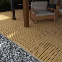 Kit de Decks Rústico 50x50 Ideal para Piscinas e Áreas Externas