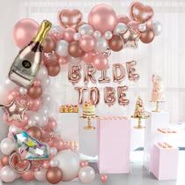 Kit de decoração Bride To Be Balloons Arch Rose Gold 101 unidades Kit de decoração Bride To Be Balloons Arch Rose Gold 101 unidades