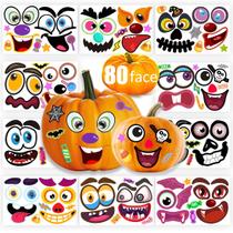 Kit de decoração de abóbora de Halloween SWARKOL com 80 adesivos