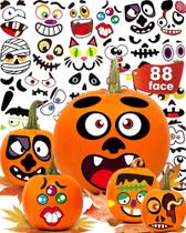 Kit de decoração de abóbora Greingways Halloween com 88 adesivos