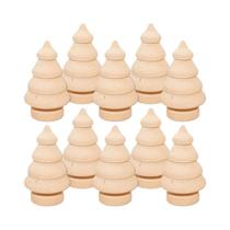 Kit De Decoração De Árvores De Natal De Madeira Pintadas À Mão Para Crianças 10PCS Ornamentos De