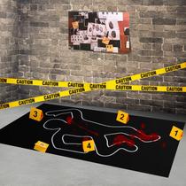 Kit de decoração de cena de crime de Halloween Sratte Suprimentos para festas Kit de decoração de cena de crime de Halloween Sratte Suprimentos para festas