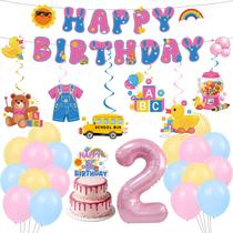 Kit de Decoração de Festa Aposwow Rachell Teacher para 2º Aniversário Kit de Decoração de Festa Aposwow Rachell Teacher para 2º Aniversário