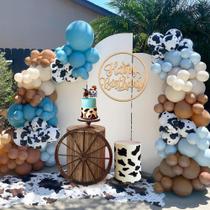 Kit de Decoração de Festa com 158 Balões - Arco de Guirlanda Azul Vaca