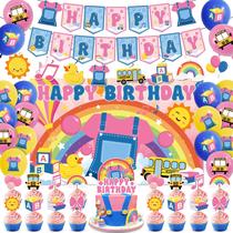 Kit de Decoração de Festa de Aniversário Tema Professora Cartoon zestoluxe 45 Peças