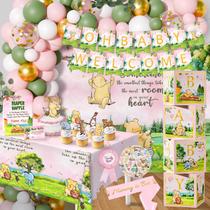 Kit de decoração de festa Vistico 154 PCS Winnie Baby Shower Pink