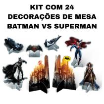 Kit de decoração de mesa batman vs superman c/24 unidades