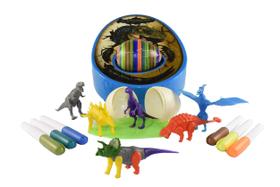 Kit de decoração de ovos The Eggmazing DinoMazing Dinosaur com lodo