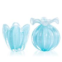 Kit De Decoração Em Murano Trouxinhas Azul - Cristais Tavares