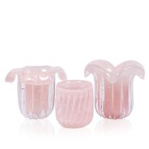 Kit De Decoração Em Murano Vasos Jade Rosa Kit De Decoração Em Murano Vasos Jade Rosa