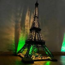 Kit De Decoração Para Casa Torre Eiffel De Paris Com Luz LED De 1,5M De Altura Compatível Com MINISO