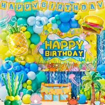 Kit de Decoração para Festa Daidle 153 Peças Tema Fundo do Mar