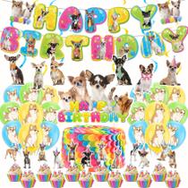 Kit de Decoração para Festa de Aniversário Chihuahua MMBDAMAI Kit de Decoração para Festa de Aniversário Chihuahua MMBDAMAI