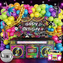 Kit de Decoração para Festa de Aniversário com Tema Disco anos 80 e 90 Fayoo
