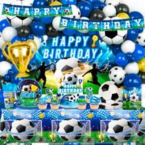 Kit de Decoração para Festa de Futebol 168 Peças para Aniversário Kit de Decoração para Festa de Futebol 168 Peças para Aniversário