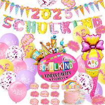 Kit de decoração para festa de volta às aulas, 22 unidades com 20 balões Kit de decoração para festa de volta às aulas, 22 unidades com 20 balões