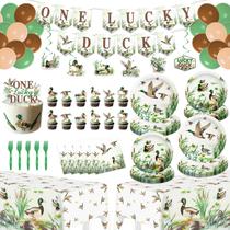 Kit de Decoração para Festa One Lucky Duck AQCSDEX 120 Peças Kit de Decoração para Festa One Lucky Duck AQCSDEX 120 Peças
